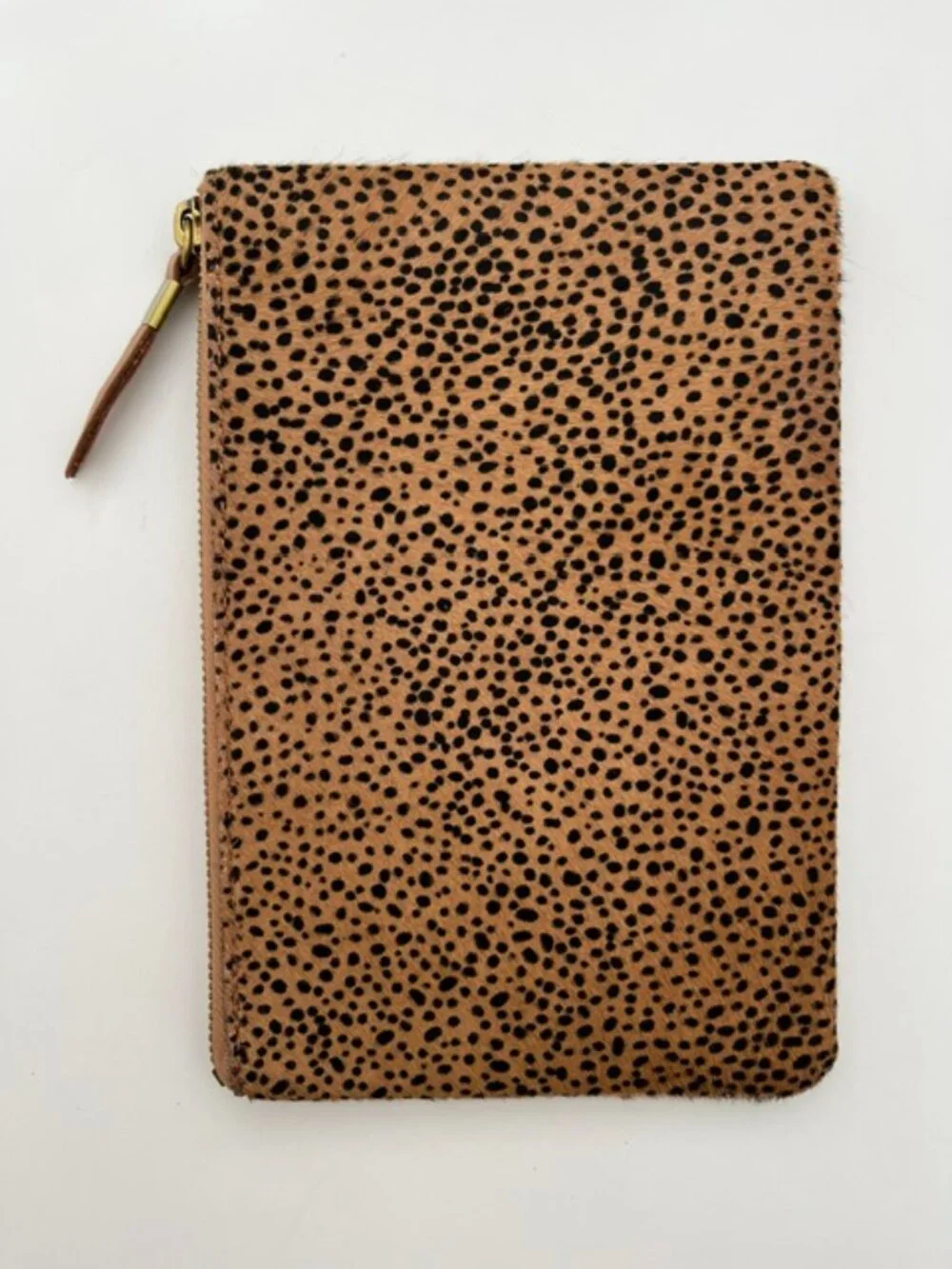 Madewell The Leather Pouch Clutch: Dotted Calf Hair Edition
